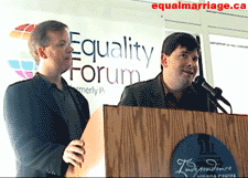 Kevin Bourassa and Joe Varnell (Photo by equalmarriage.ca, 2003)