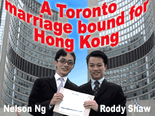 A toronto same-sex marriage bound for Hong Kong