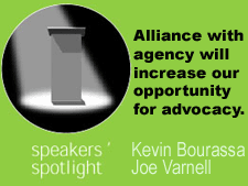 Link to Speakers' Spotlight listing for Kevin Bourassa and Joe Varnell