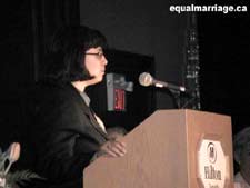Photo of Patricia LeFebour by equalmarriage.ca, 2002