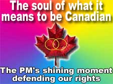 The Prime Minister defends gay marriage.