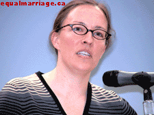 Cynthia Petersen (Photo by equalmarriage.ca, 2003)