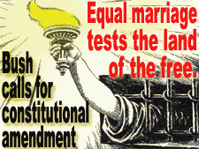 Equal marriage tests the land of the free.